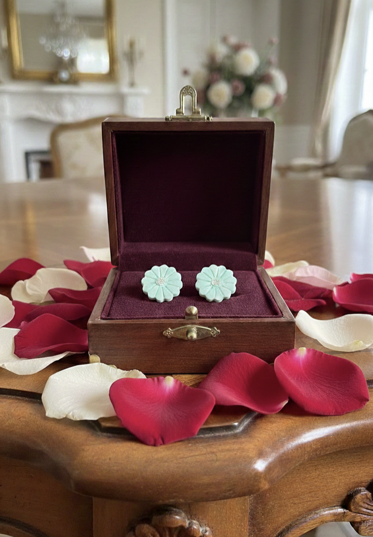 Handcrafted Earrings - Mint Blossom