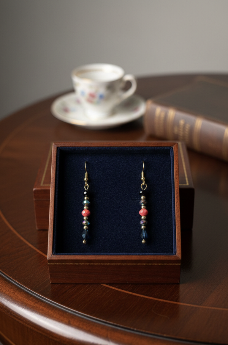 Handcrafted Earrings - Classic Jewel-Tone Dangle