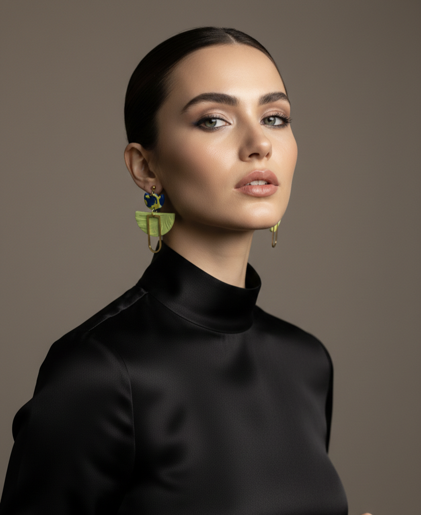Handcrafted Earrings - Modern Botanical