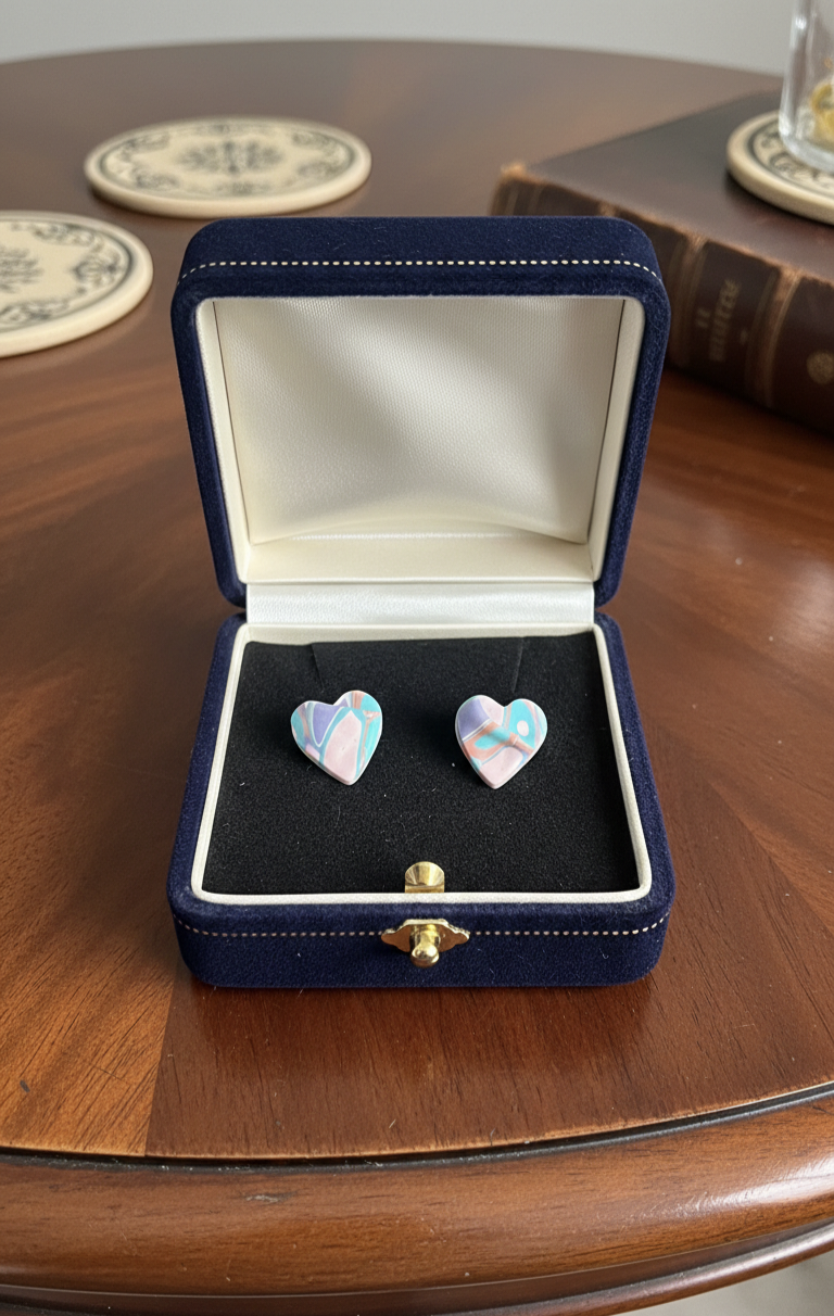 Handcrafted Earrings - Love in Pastel