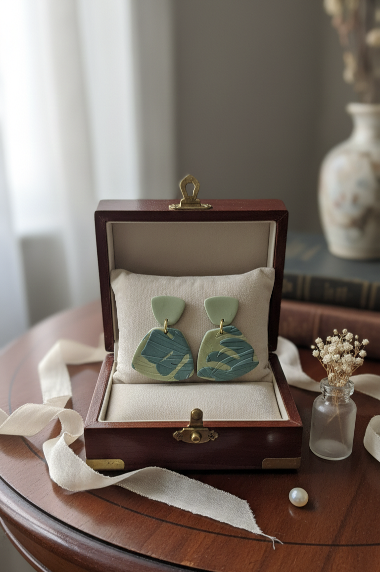Handcrafted Earrings - Pastel Palma