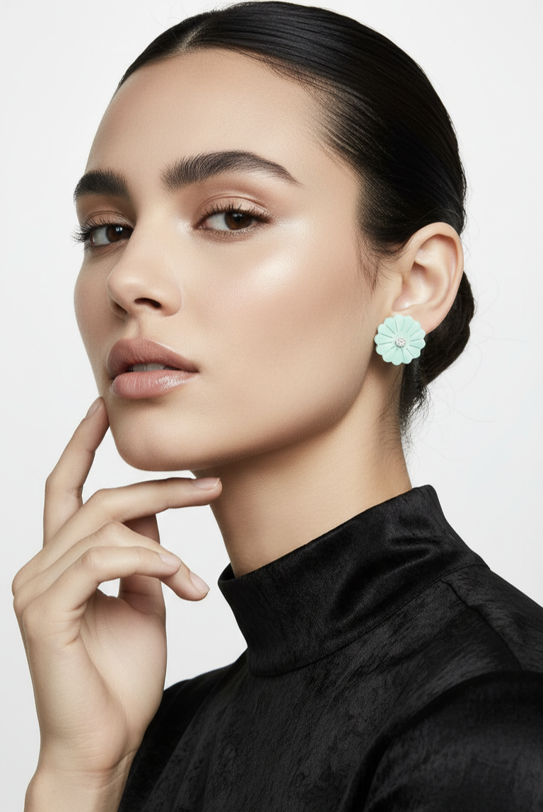 Handcrafted Earrings - Mint Blossom