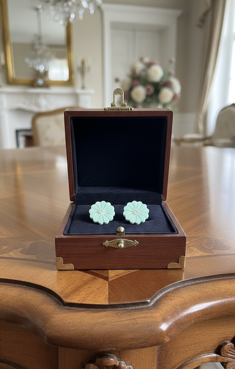 Handcrafted Earrings - Mint Blossom