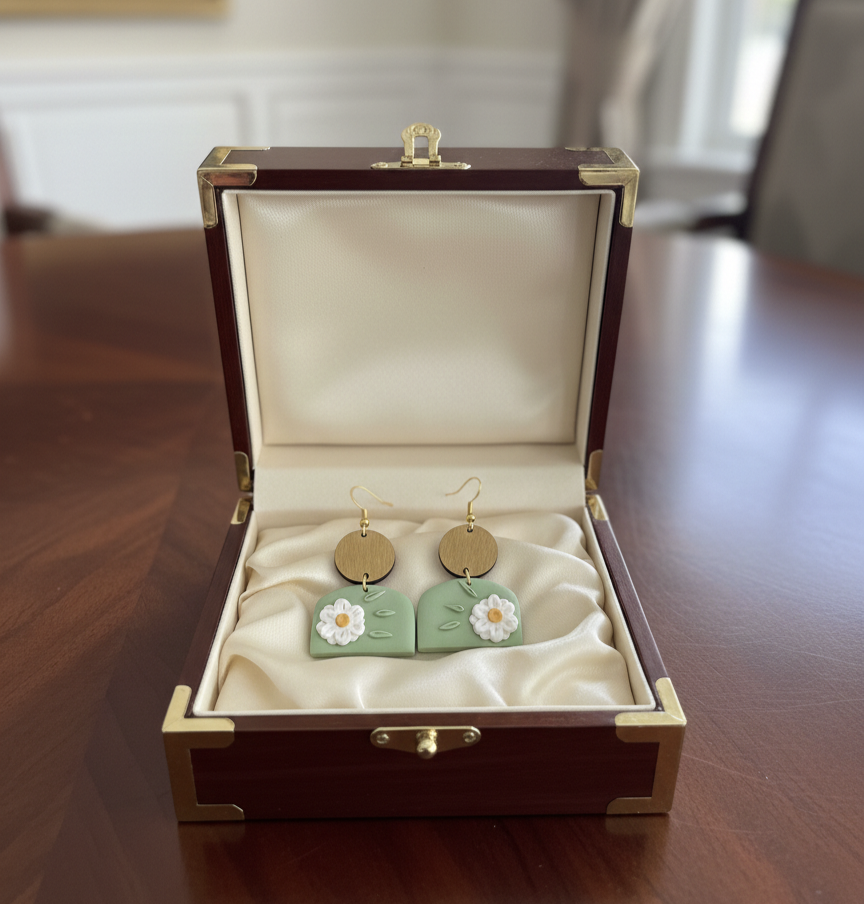 Handcrafted Earrings - Little Daisy Delight