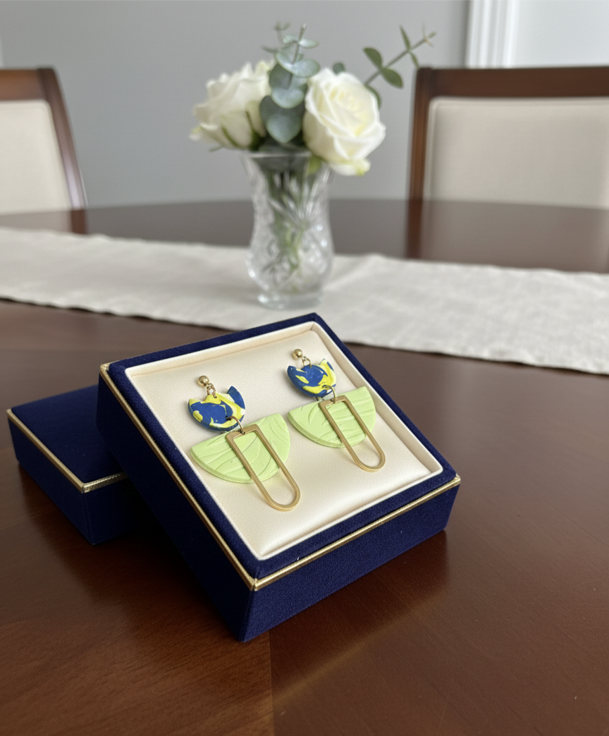 Handcrafted Earrings - Modern Botanical