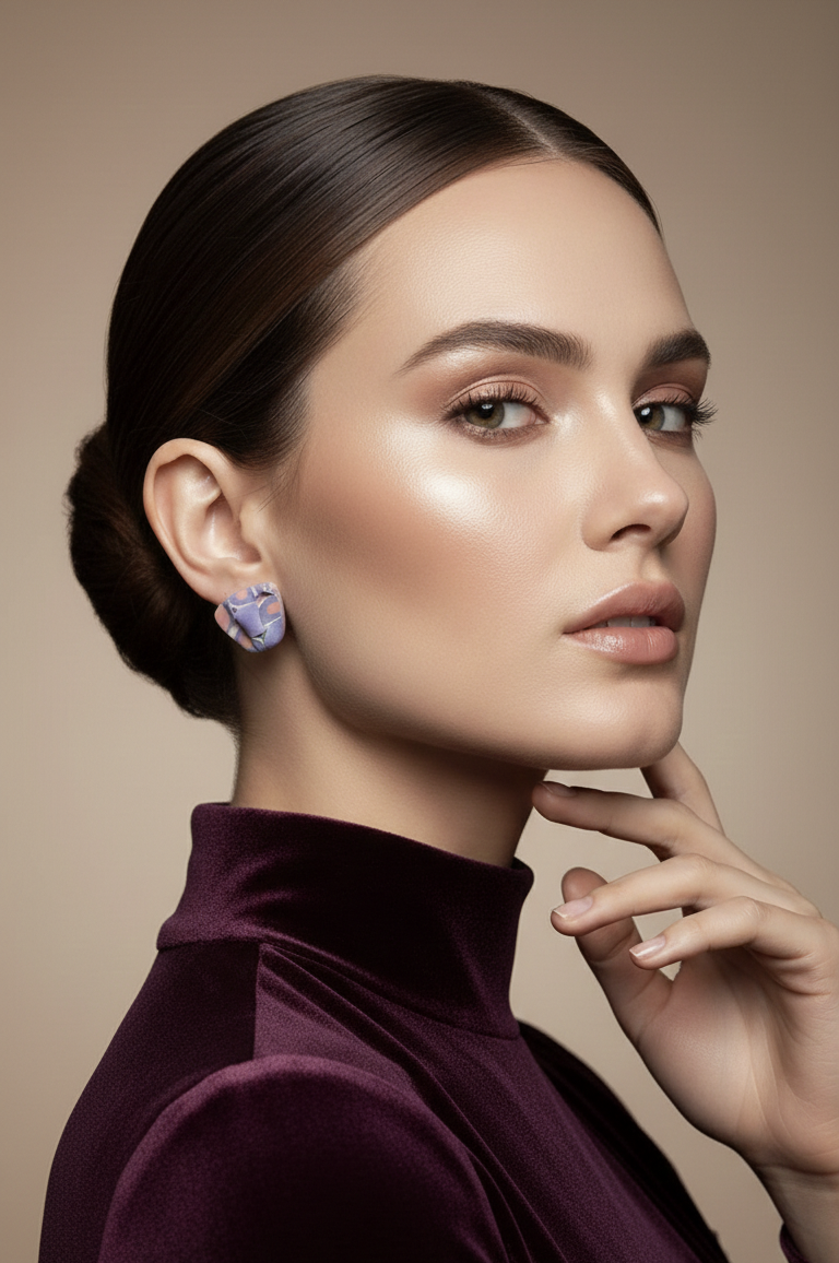 Handcrafted Earrings - Pastel Mosaic