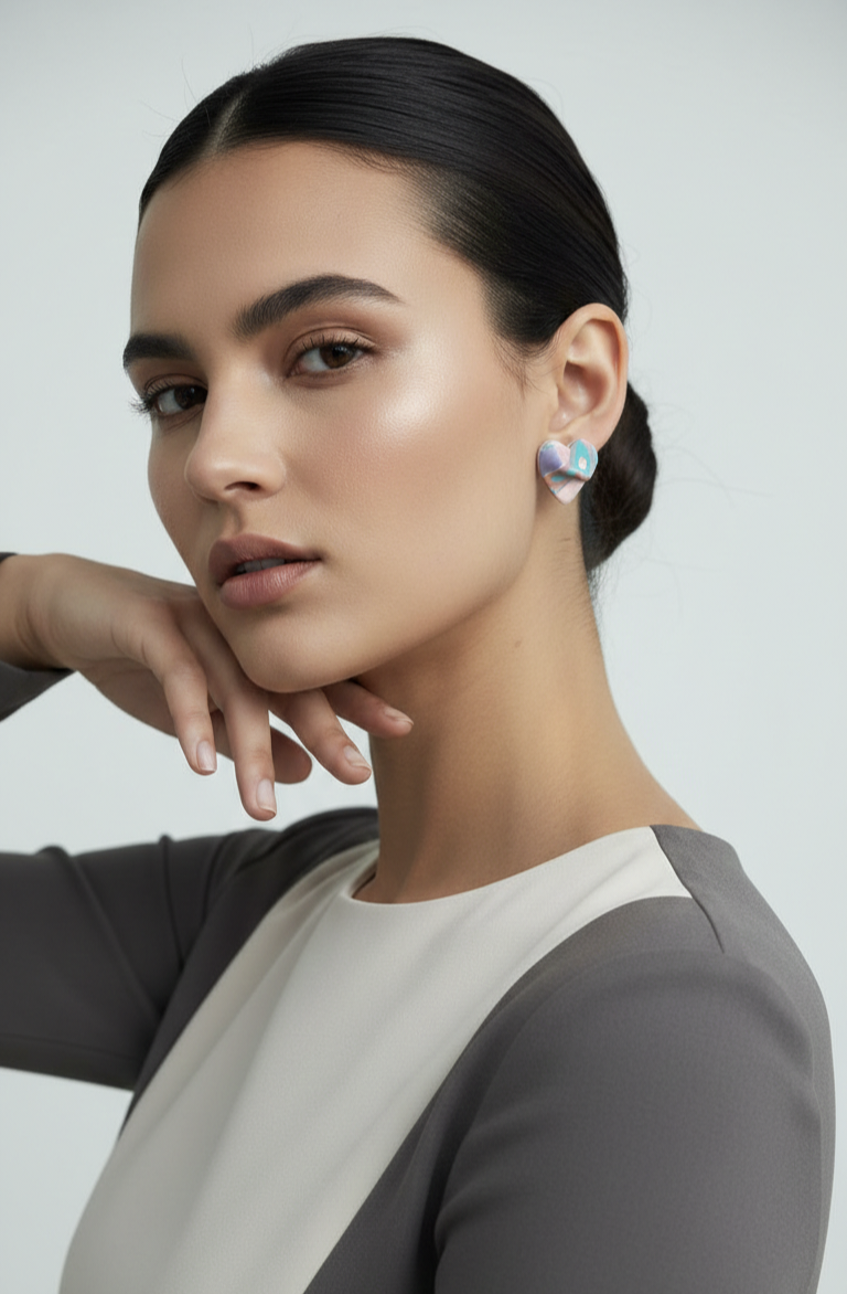 Handcrafted Earrings - Love in Pastel