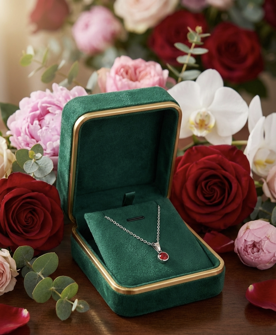 Handcrafted Necklace - Royal Crimson Pendant