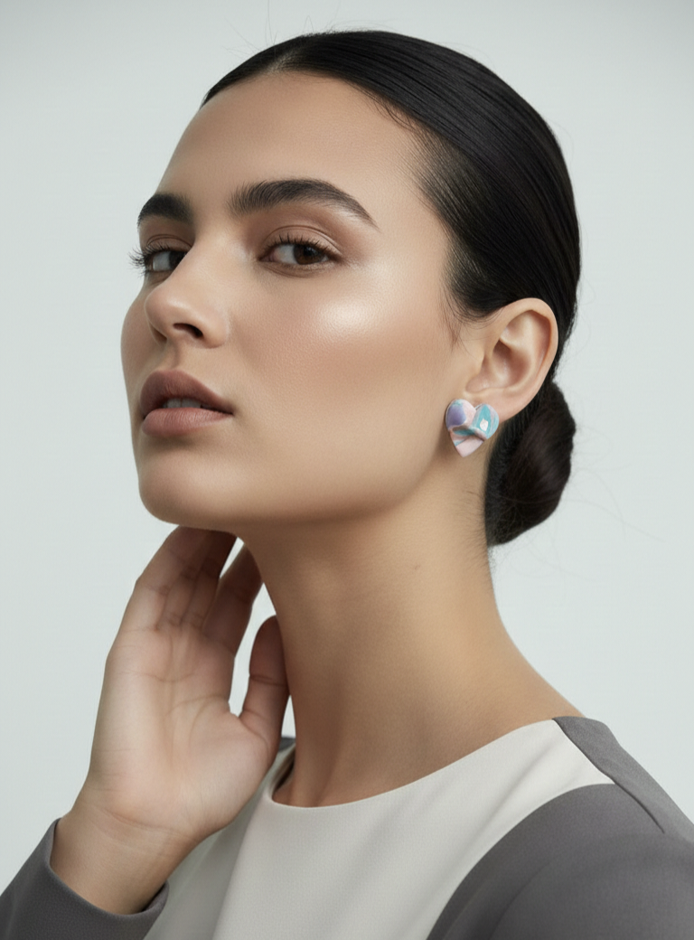 Handcrafted Earrings - Love in Pastel