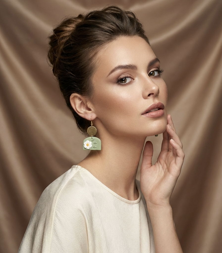 Handcrafted Earrings - Little Daisy Delight