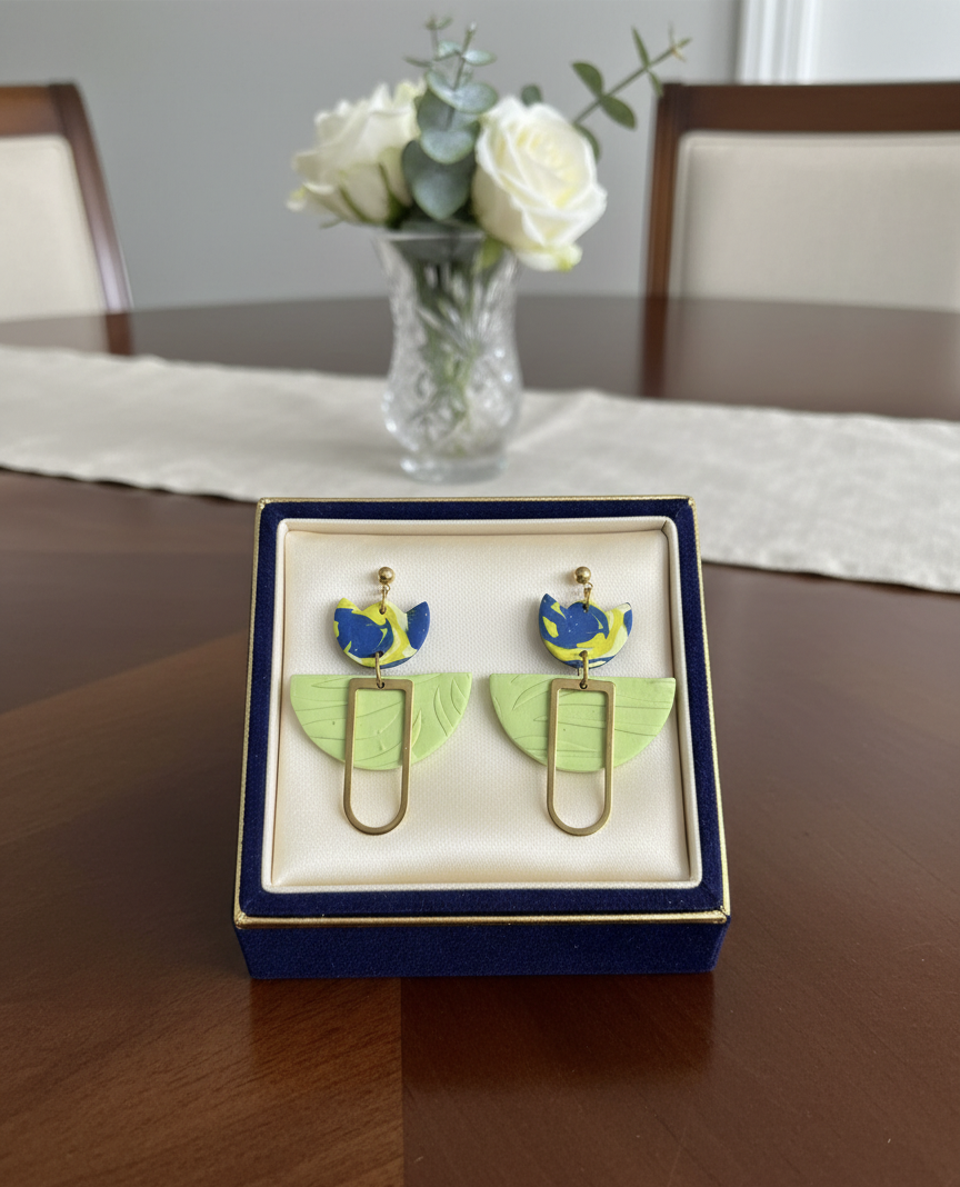 Handcrafted Earrings - Modern Botanical