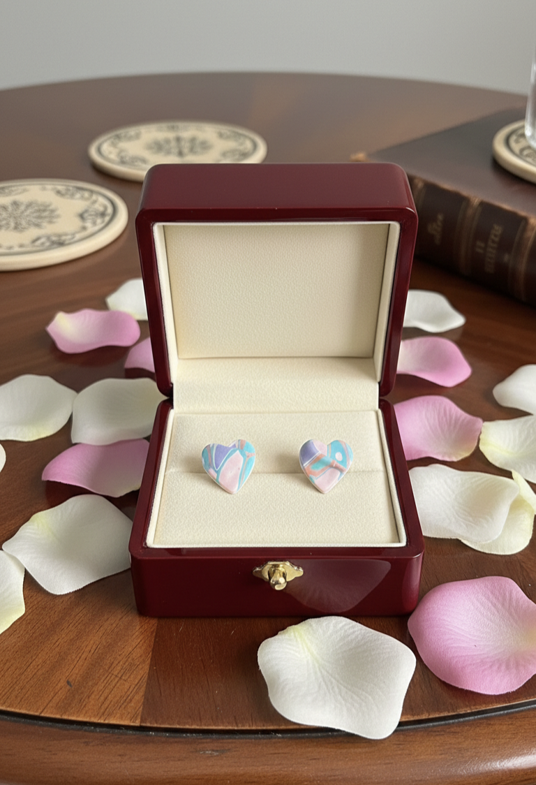 Handcrafted Earrings - Love in Pastel